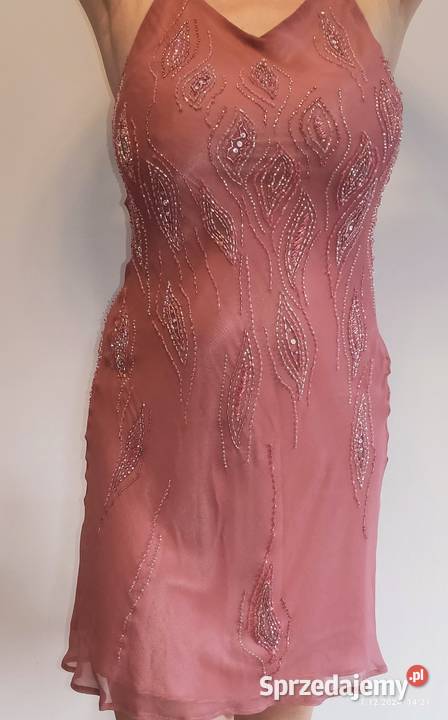 Sukienka Bankietowa Aryton r38 kolor spokojny