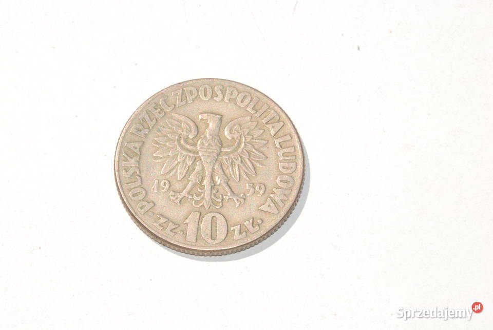 Stara moneta Polska 10 złotych 1959 Mikołaj śląskie Cieszyn