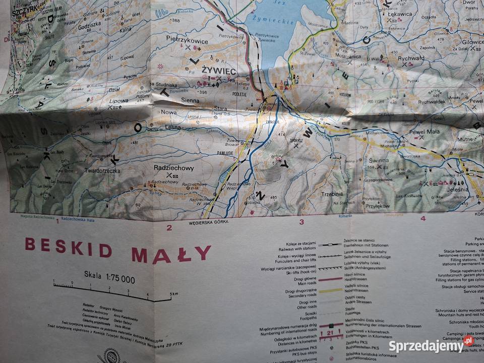 Beskid Mały 1 75 000 mapa turystyczna małopolskie Kraków sprzedam