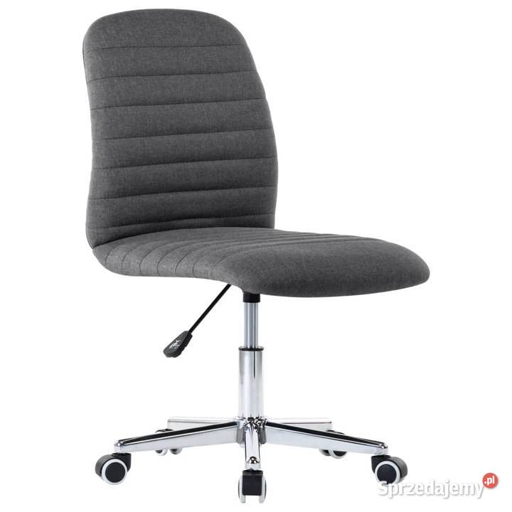 vidaXL Obrotowe krzesło biurowe, szare, tapicerowane(283590)