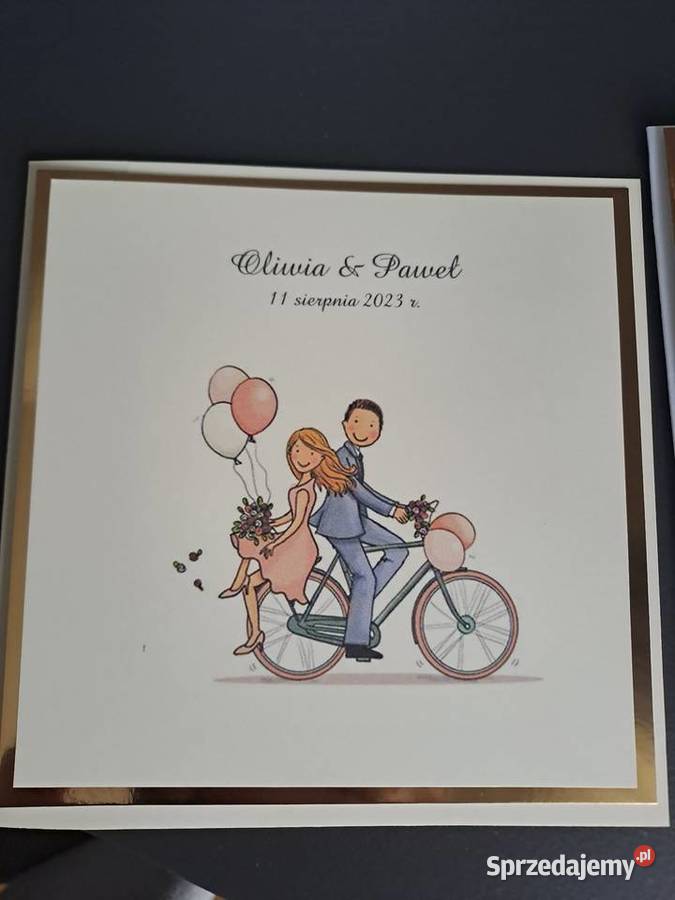 Kartka w kopercie z okazji ślubu Rękodzieło Strzebiń