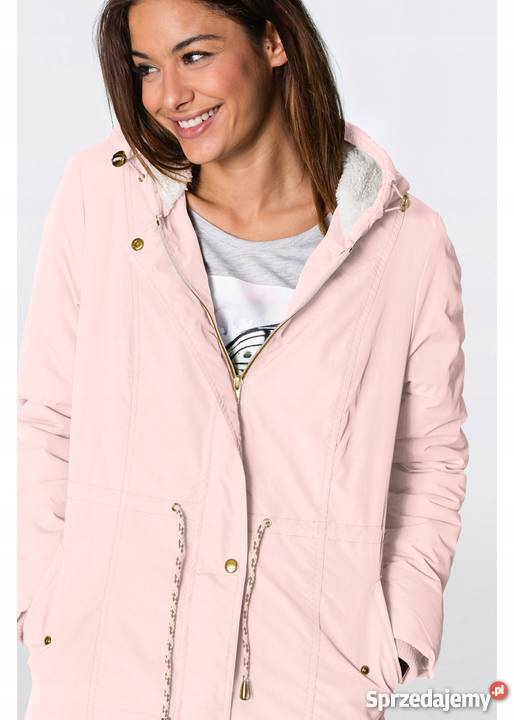 B.p.c parka kurtka z kapturem różowa 48 Warszawa kurtka parka wiosenna różowa