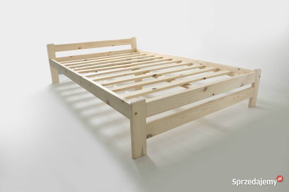 Łóżko drewniane sosnowe pojedyńcze 90x200 Syców sprzedam