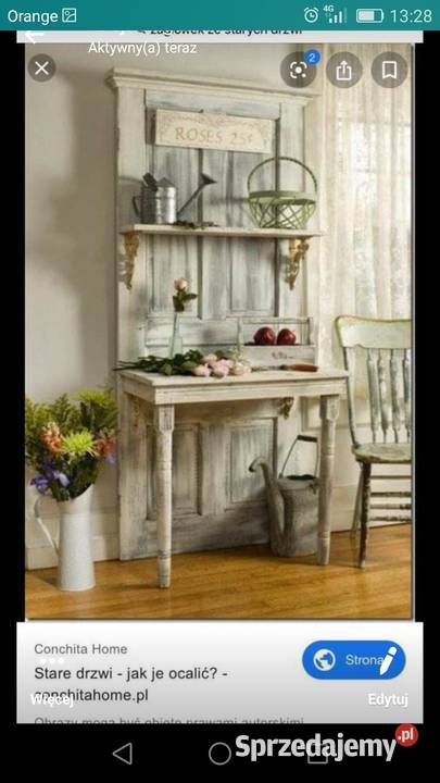 Stare drzwi loft na wieszak Lublin