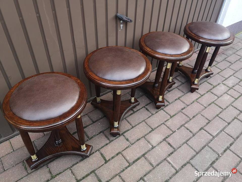 StołekTaboret Dębowy Lata 2030 Stary Antyk Swarzędz