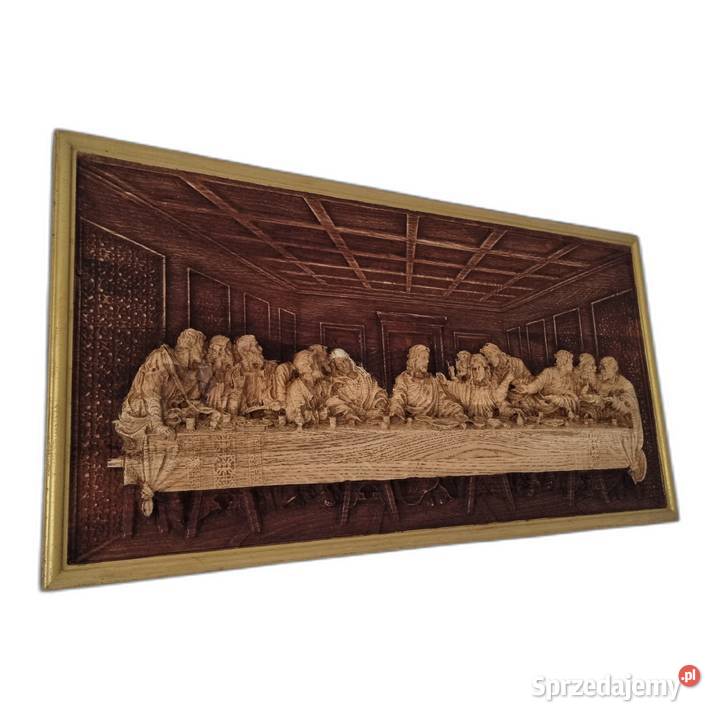 Rzeźba Drewniana Ostatnia Wieczerza Obraz Malechowo sprzedam