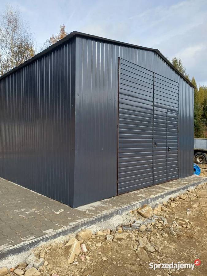 GRAFITOWY Garaż Blaszany Garaże Blaszane Magazyn Szczyrzyc