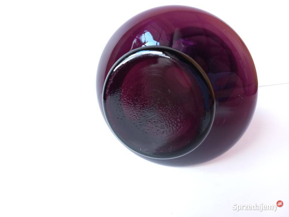 Świecznik Huta Alicja kolorowe szkło PRL Dąbrowa Górnicza