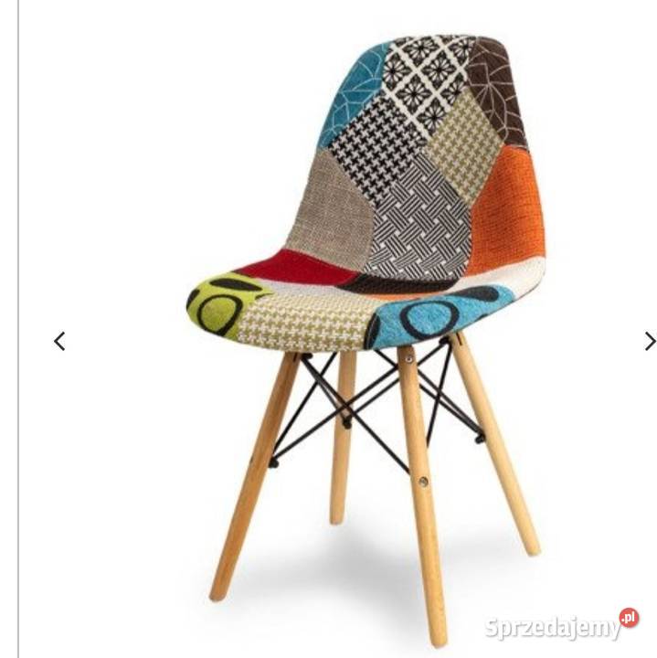 Krzesło tapicerowane kolorowe patchwork Darmowa dostawa