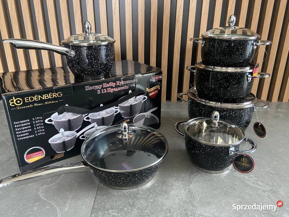 Zestaw marmurowych garnków EDENBERG Kraków