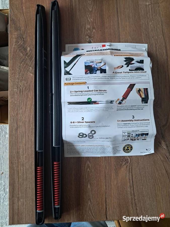 nowe siłowniki gazowe do samoczynnego otwierania osobowe Sandomierz sprzedam