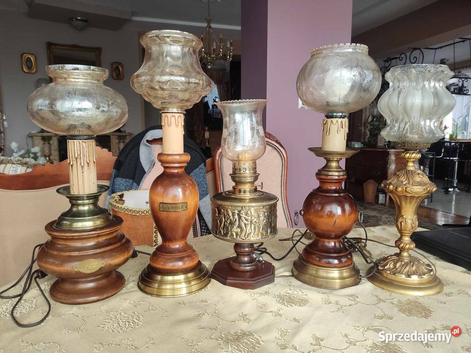 stara oryginalna lampa z kloszem Lampy stołowe i nocne Gorzów Wielkopolski