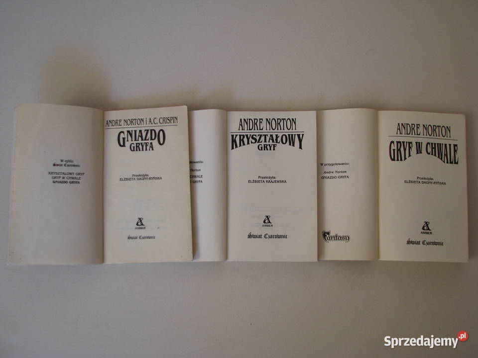 Andre Norton Kryształowy Gryf Gryf w chwale małopolskie Brzegi