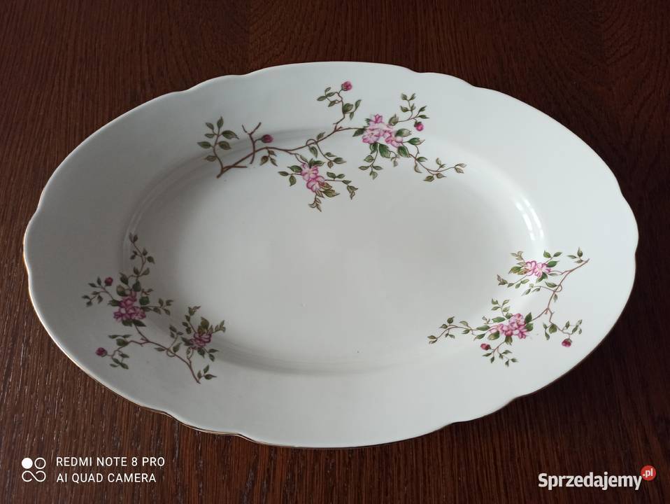 Półmisek porcelana Ćmielów 33x22 biały Białystok