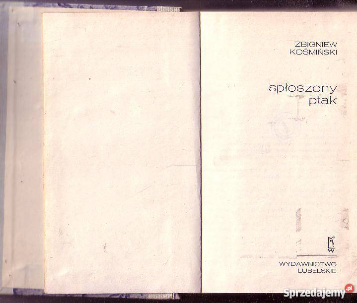 8598 SPŁOSZONY PTAK ZBIGNIEW KOŚMIŃSKI sprzedam