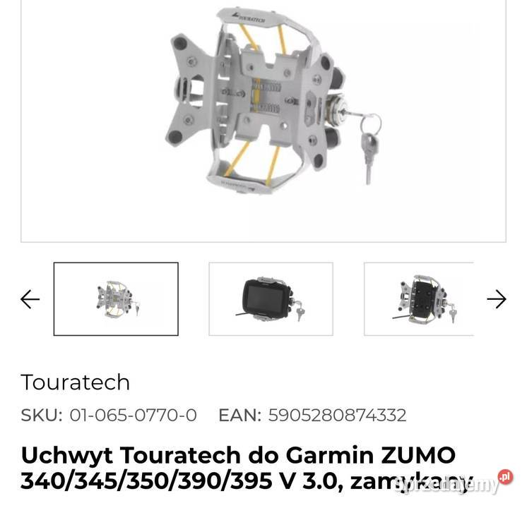 Nawigacja Garmin ZUMO 390 LM 345 350 395 uchwyt Grońsko