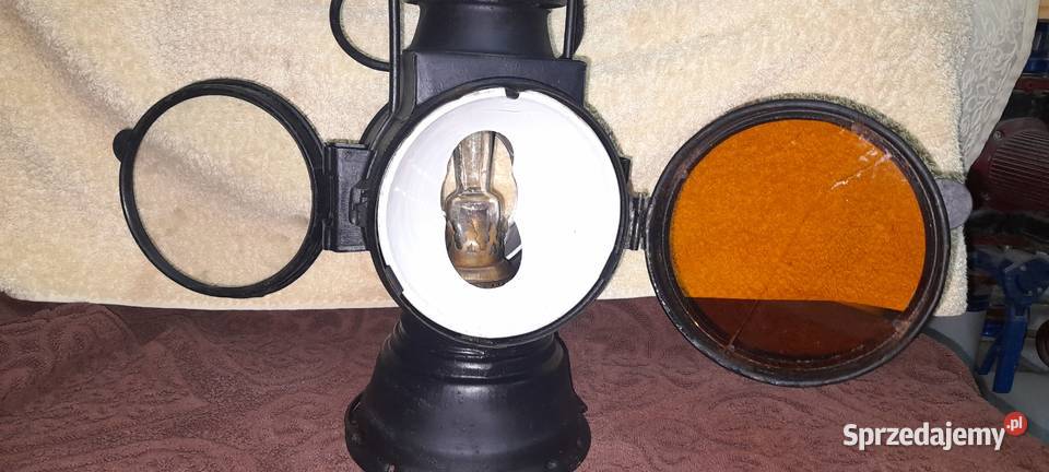 Lampa kolejowa zachowana oryginalnie sprawna Warszawa