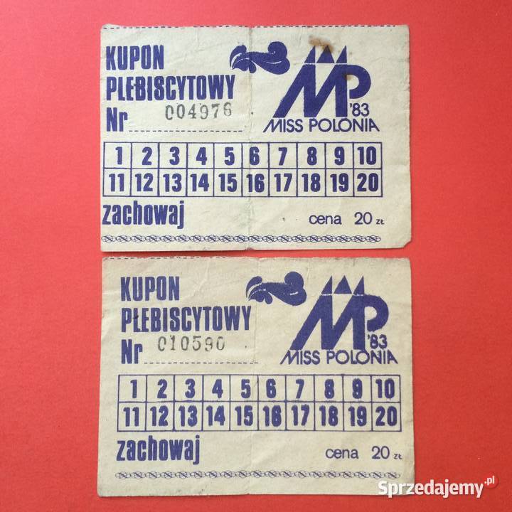 2032 Dwa Kupony Plebiscytowe Szczecin sprzedam