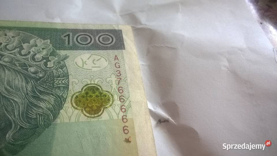 banknot kolekcjonerski AG3766666 Kraków