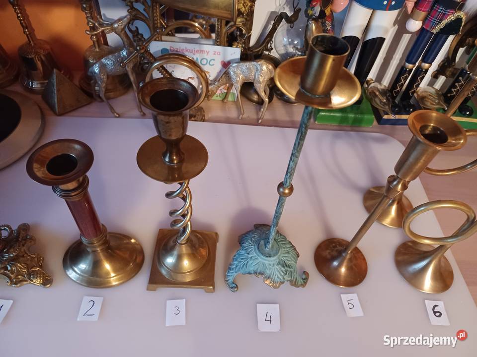 Mosiężne świecznik Wyprzedaż kolekcji