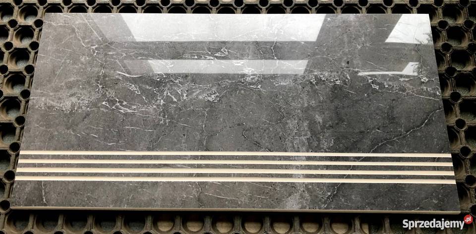 MARMUROWE SCHODY stopnica połysk IMPERIAL GRAFIT Dom i Ogród Piotrków Trybunalski