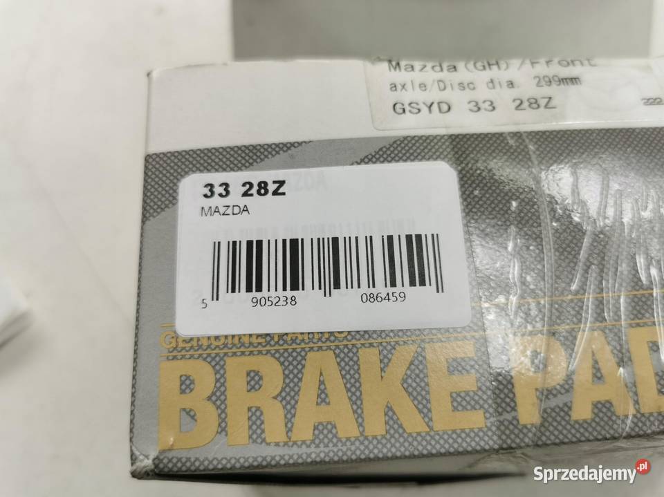 KLOCKI HAMULCOWE PRZÓD MAZDA 6 2013 GSYD3328 osobowe lubelskie