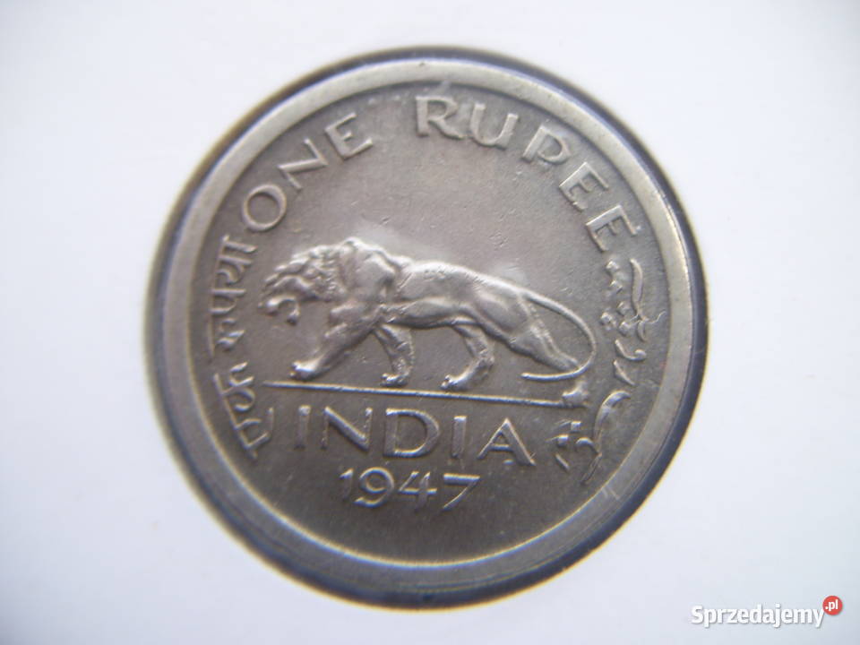 Stare monety 1 rupia 1947 Indie Brytyjskie Numizmatyka