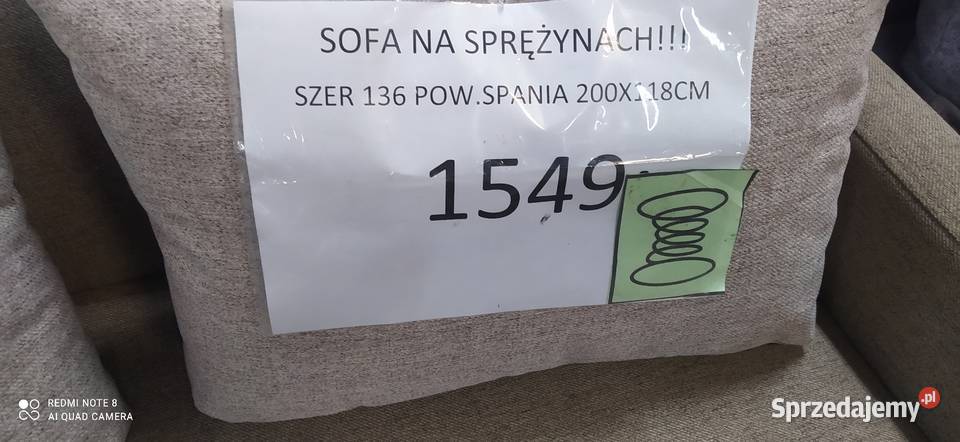 SOFA NA SPRĘŻYNACH DOSTĘPNE RĘKI Toruń