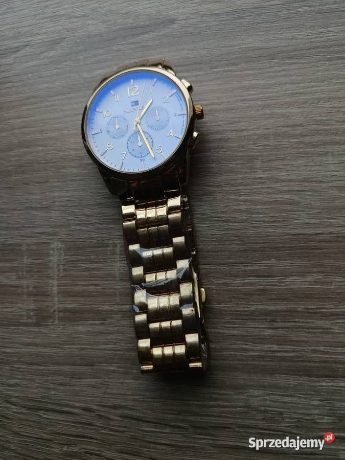 Zegarek męski złoty Tommy Hilfiger z białą Białystok