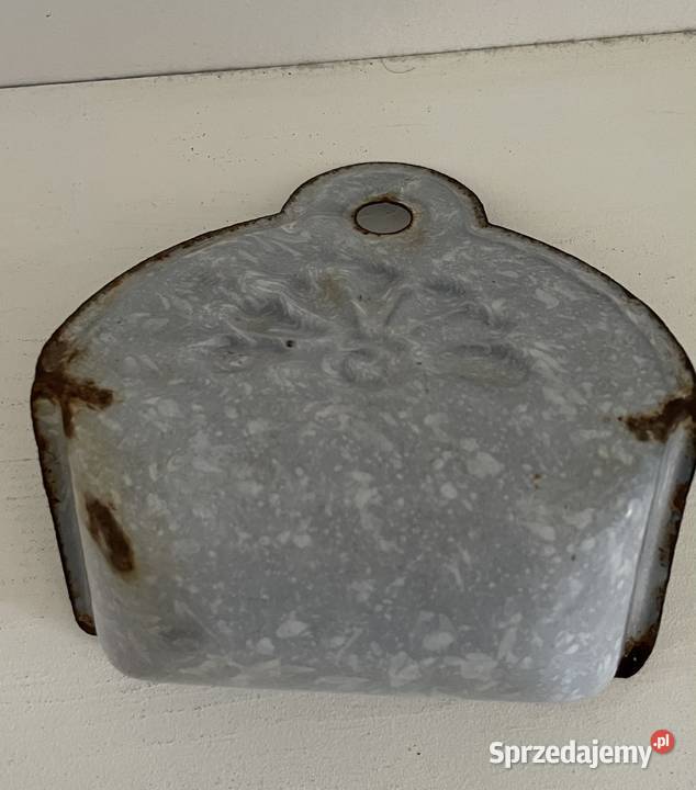 Stara mydelniczka metalowa emaliowana PRL łódzkie Łódź sprzedam
