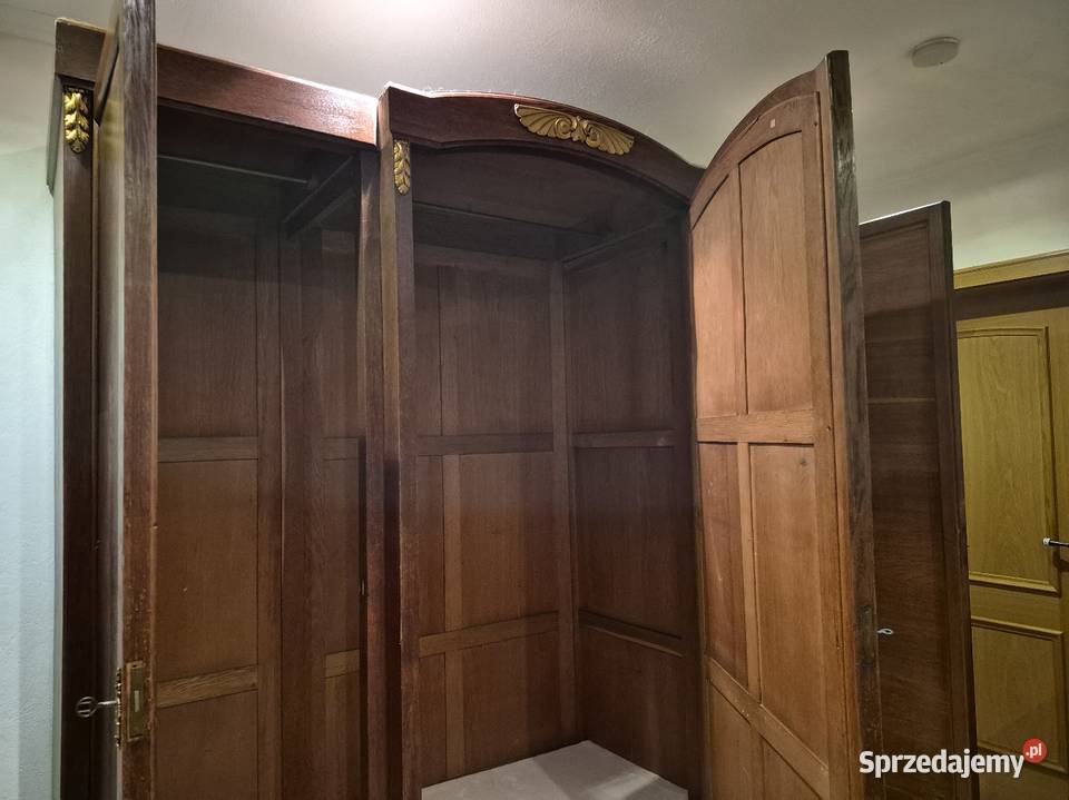 Stara sypialnia dębowa secesyjna łóżko szafa Sypniewo