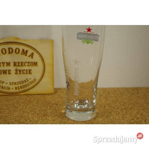 Komplet 3 szklanek do piwa Heineken firmowe
