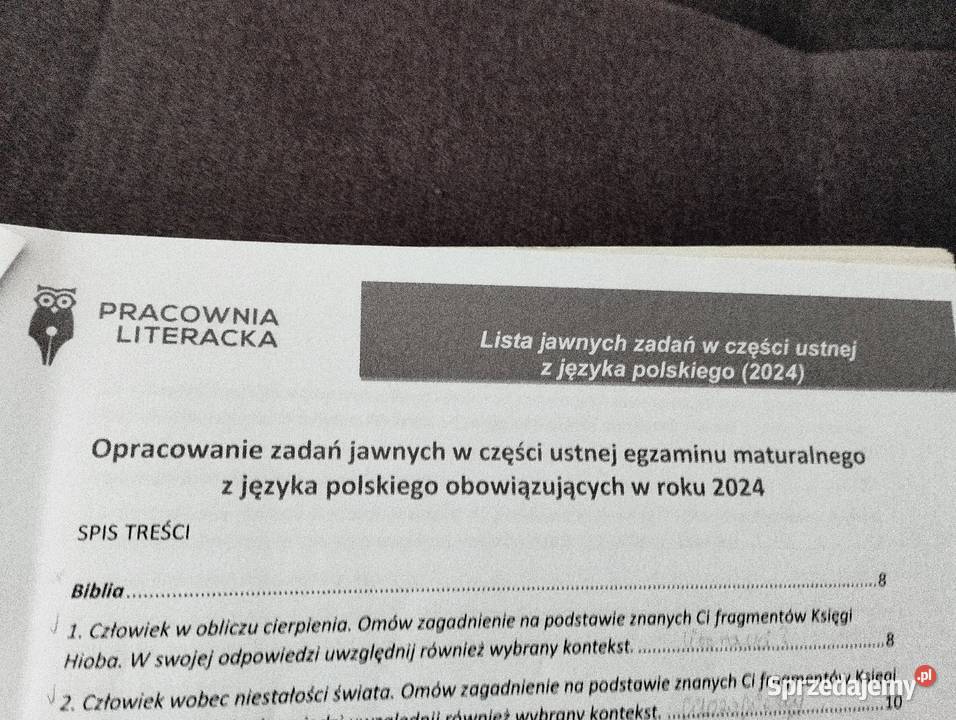 opracowanie zadań jawnych w części ustnej język polski