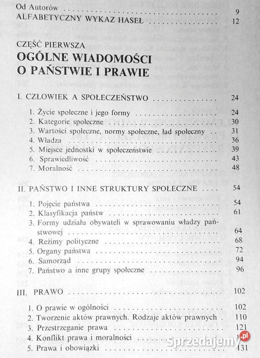 Kompendium wiedzy o społeczeństwie państwie i lubelskie Chełm sprzedam