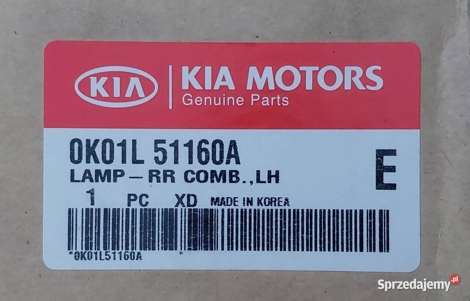 LAMPA TYŁ TYLNA LEWA KIA SPORTAGE I 0K01L51160A dolnośląskie Mielęcin