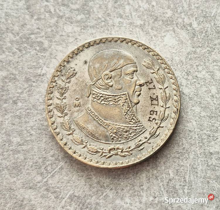 445 MEKSYK srebro 1 Peso 1958 r Wola Kruszyńska