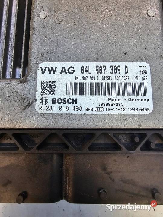 KOMPUTER STEROWNIK SILNIKA AUDI VW 16 04L907309D osobowe