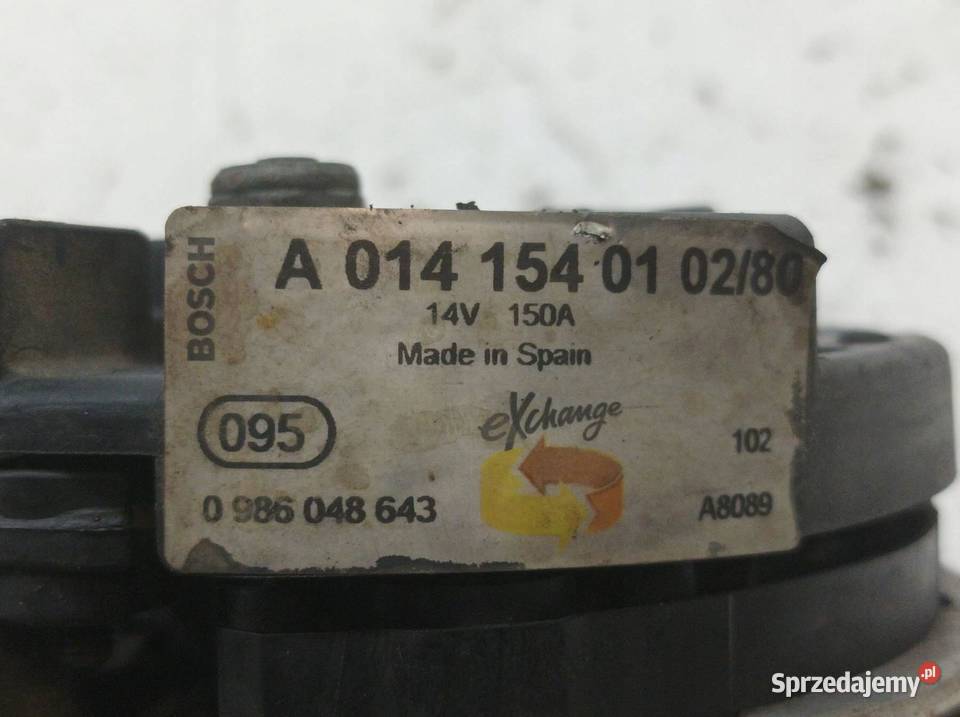 ALTERNATOR A014154010280 0124615049 32 V6