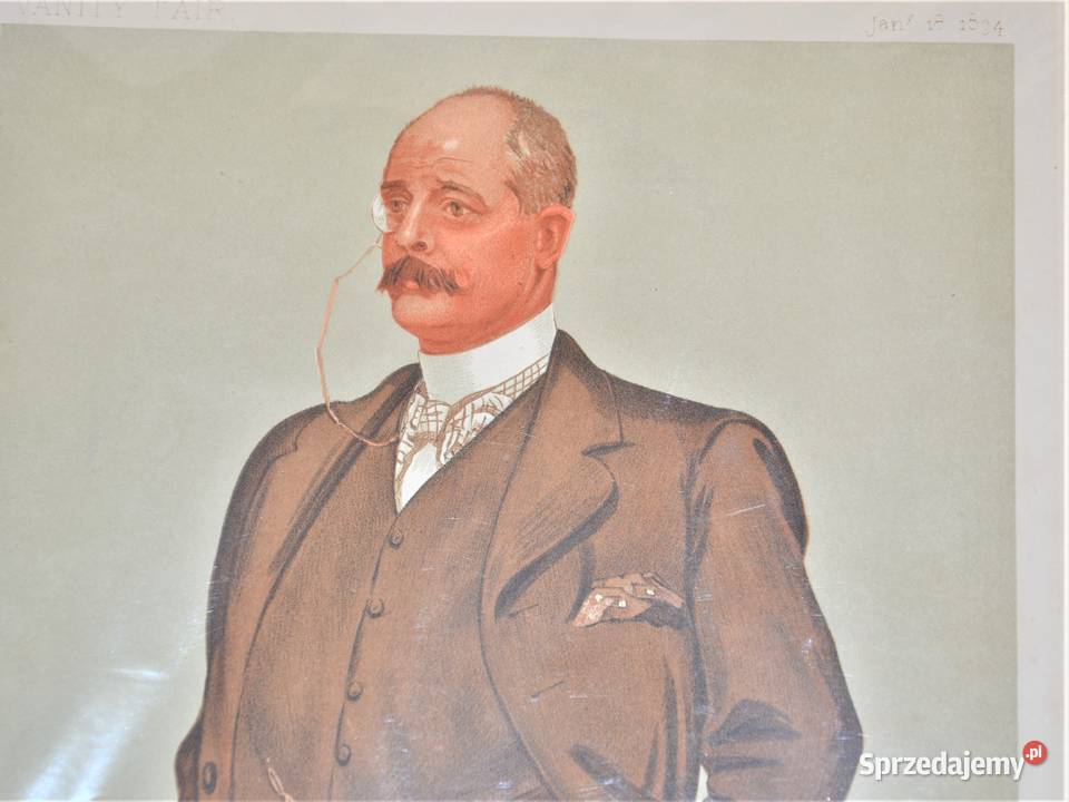 litografia Vincent Brooks karykatura Vanity Fair Antyki, Sztuka, Kolekcje Warszawa