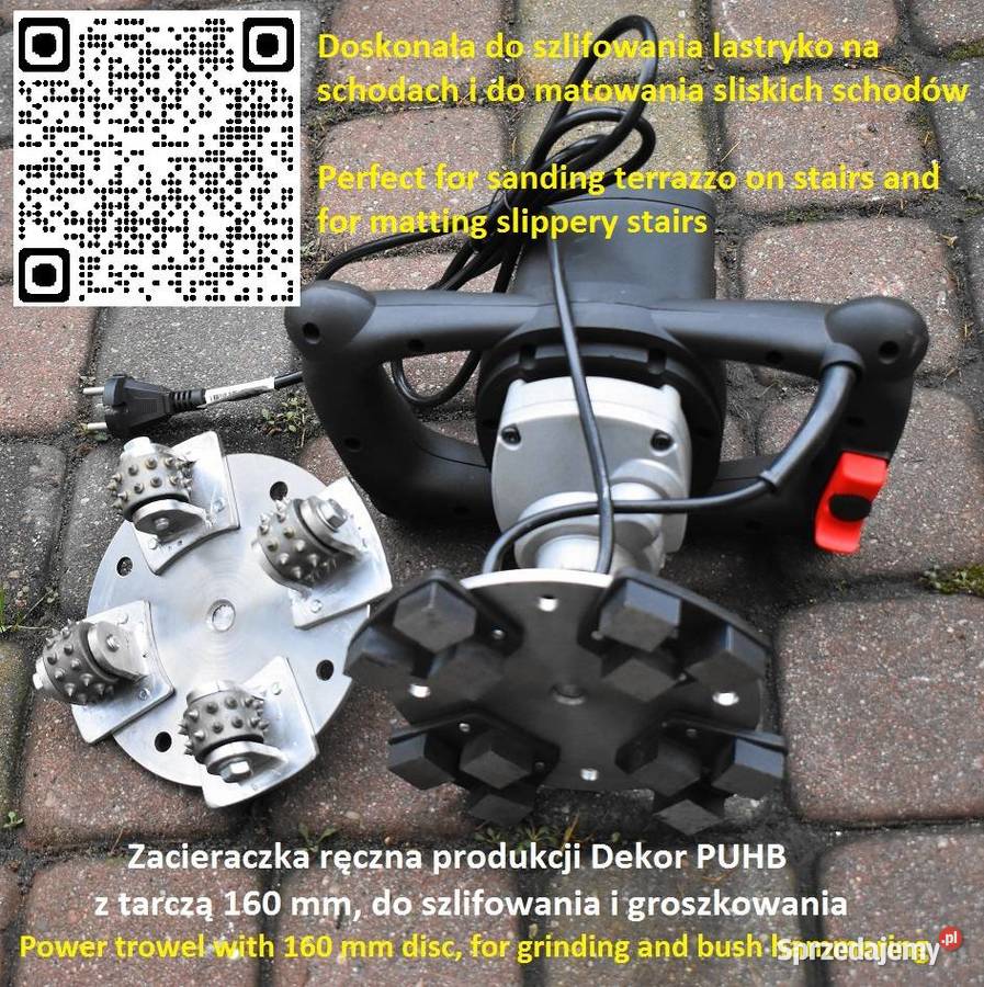 Schody lastrykowe szlifierka ręczna z diamentami