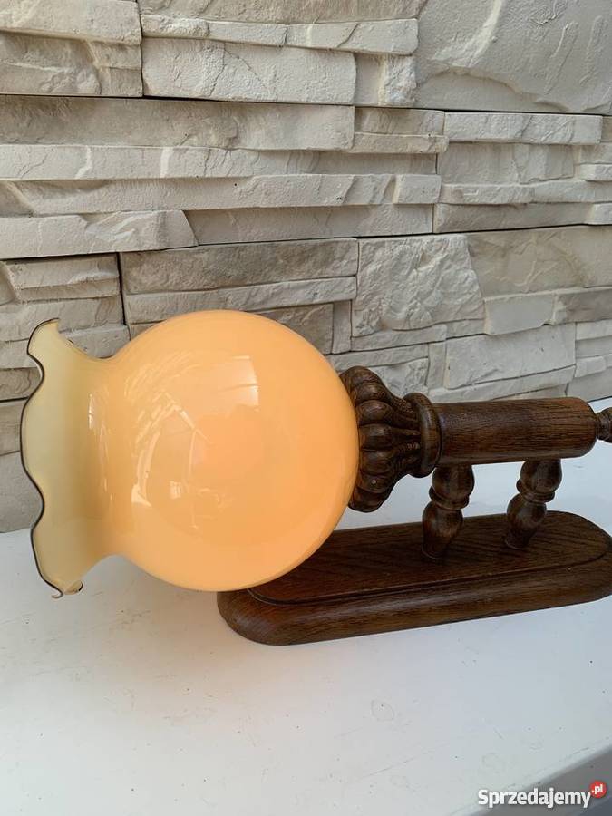 Kinkiet lampa drewno i porcelana plus żarówka dolnośląskie Bystrzyca Kłodzka