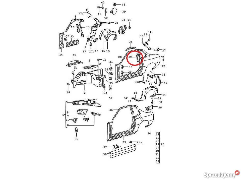 PORSCHE 944 wzmocnienie lewe podkarpackie Pilzno