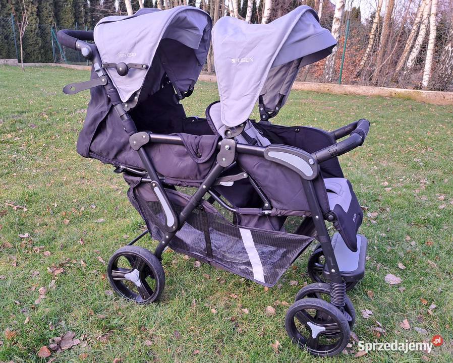Wózek bliźniaczy roku Easy Go Fusion pearl Warzenko