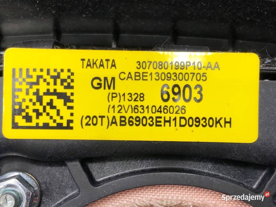 KOKPIT PODUSZKA PASAŻERA KIEROWCY CHEVROLET