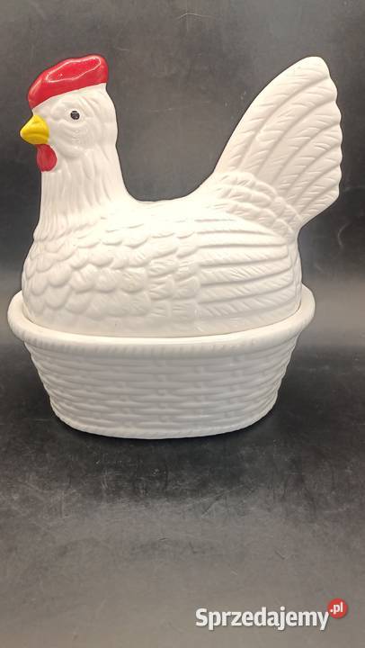 Figurka ceramiczna ptak kura kwoka pojemnik sprzedam