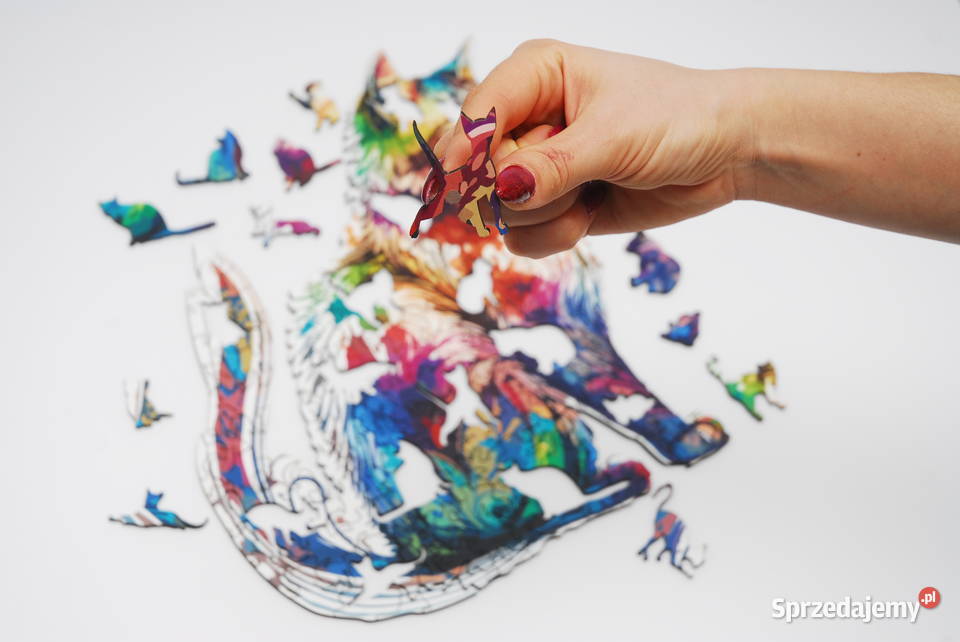 Puzzle Drewniane Premium EKO Układanka KOT Rodzinne