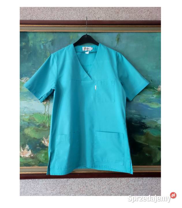 turkusowa fartuch bluza medyczna stomatologoczna
