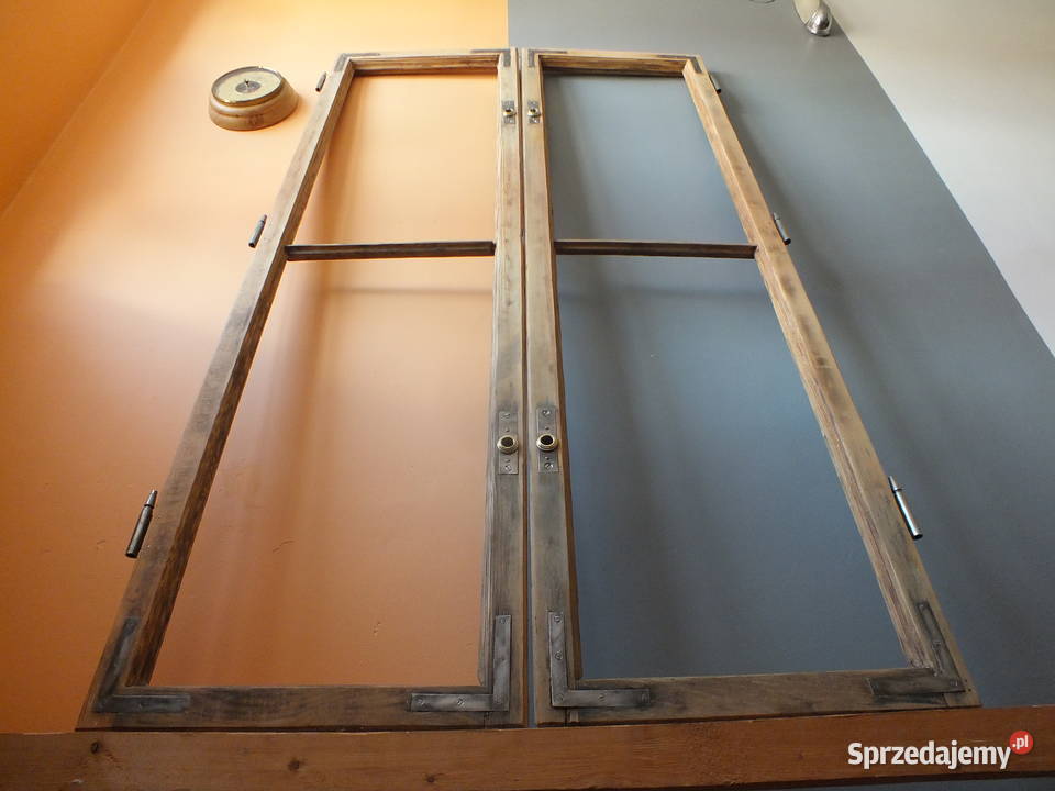 Stare okna drewnianeokoło 1920 prawe lewe Bielawa