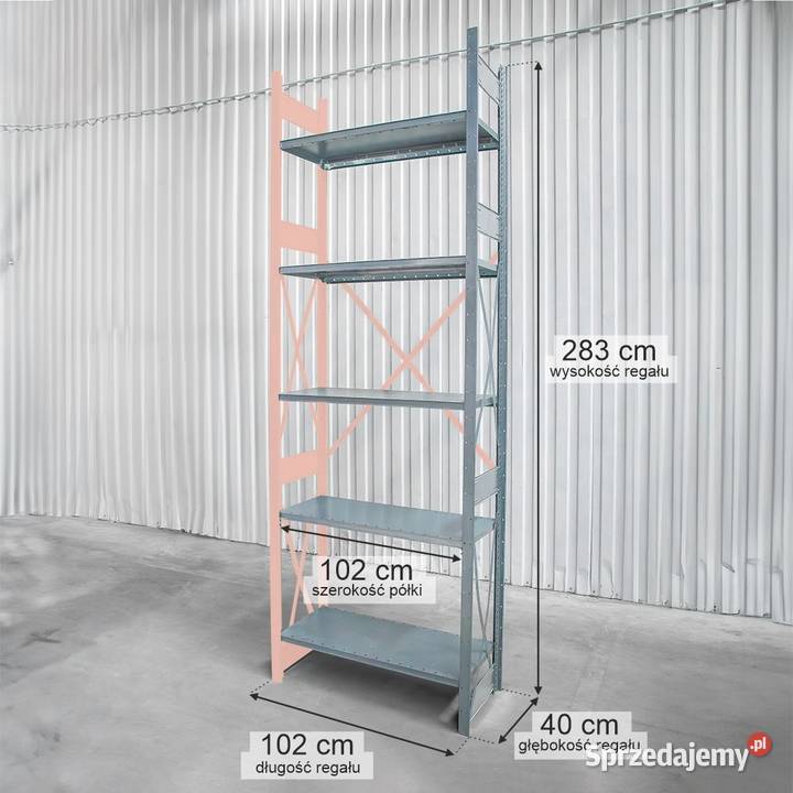 Regał magazynowy 5 półek DEXION 283x102x40 moduł Chmielów sprzedam