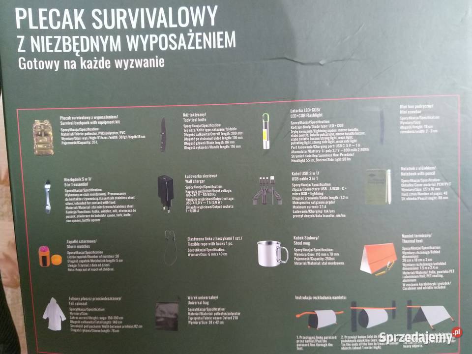 NOWY Plecak Survivalowy MORO z Niezbędnym śląskie Zabrze